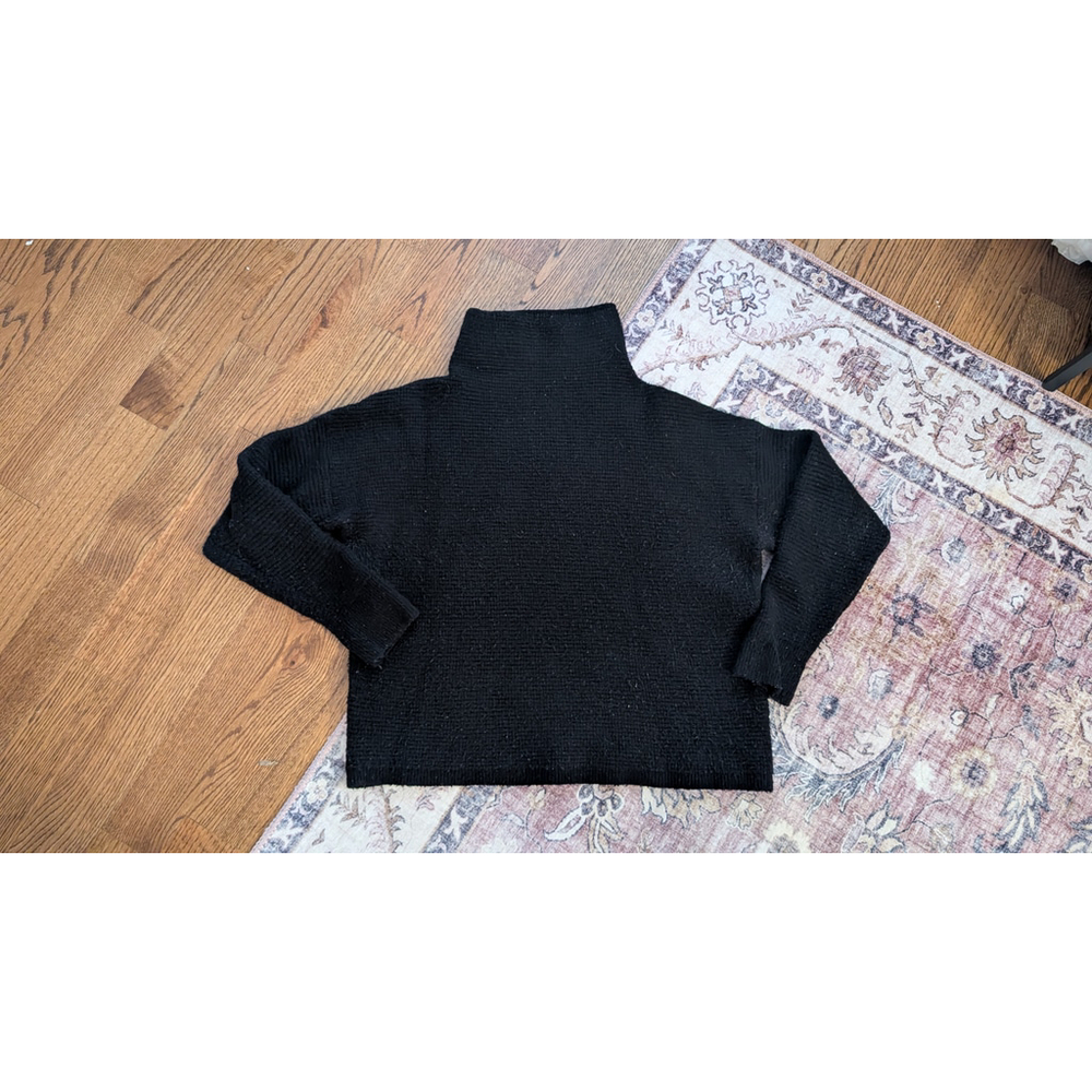Women's Madewell Mockneck Turtleneck Sweater L Black